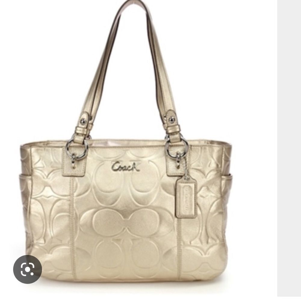 Gold Metallic Coach Bag​​​